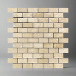 1 X 2 Durango Cream Travertine Tumbled Brick Mosaic Tile-Travertine Mosaic-American Tile Depot