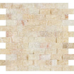 1 X 2 Honey Onyx Split-Faced Brick Mosaic Tile-Onyx Mosaic-American Tile Depot