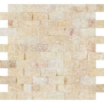 1 X 2 Honey Onyx Split-Faced Brick Mosaic Tile-Onyx Mosaic-American Tile Depot