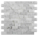 1 X 2 Oriental White / Asian Statuary Marble Split-Faced Mosaic Tile-Marble Mosaic-American Tile Depot