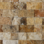 1 X 2 Scabos Travertine Split-Faced Brick Mosaic Tile-Travertine Mosaic-American Tile Depot