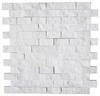 1 X 2 Thassos White Marble Split-Faced Mosaic Tile-Marble Mosaic-American Tile Depot