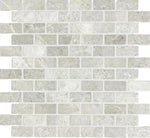 1 X 2 Tundra Gray (Atlantic Gray) Marble Honed Brick Mosaic Tile-Marble Mosaic-American Tile Depot