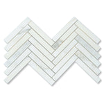 1 X 6 Calacatta Oliva Marble Honed Herringbone Mosaic Tile-Marble Mosaic-American Tile Depot