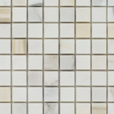 1 X 1 Calacatta Gold Marble Honed Mosaic Tile