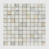 1 X 1 Calacatta Gold Marble Honed Mosaic Tile