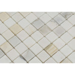 1 X 1 Calacatta Gold Marble Polished Mosaic Tile