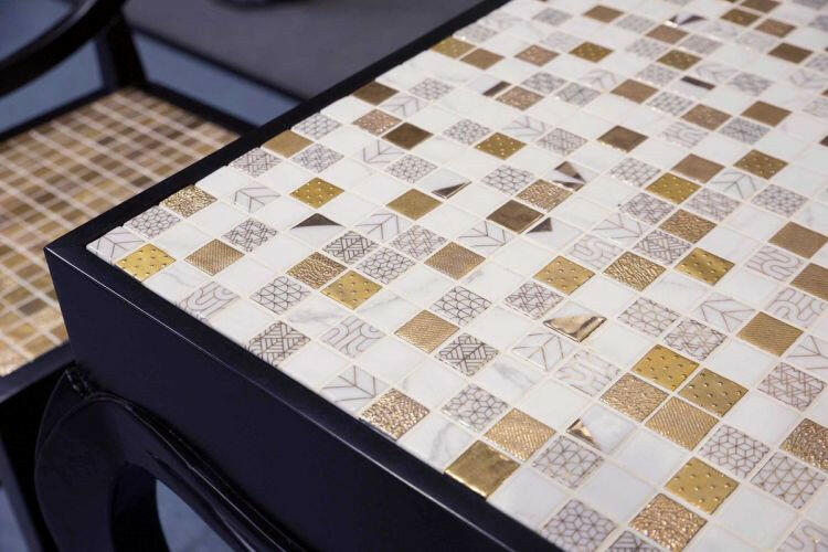 1 x 1 Phoenix Malla Alexandria Polished Square Glass Mosaic Tile-Recycled Glass Mosaic-American Tile Depot