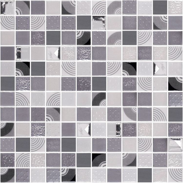 1 x 1 Phoenix Malla Shasta Polished Square Glass Mosaic Tile-Recycled Glass Mosaic-American Tile Depot