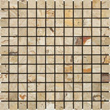 1 X 1 Valencia Travertine Tumbled Mosaic Tile