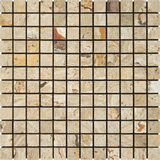 1 X 1 Valencia Travertine Tumbled Mosaic Tile