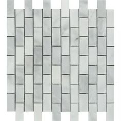 1 x 2 Bianco Venatino (Bianco Mare) Marble Polished Brick Mosaic Tile-Marble Mosaic-American Tile Depot