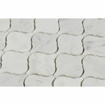 Carrara White Marble Polished Lantern Arabesque Mosaic Tile