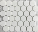 Thassos White Marble Honed 2" Hexagon Mosaic Tile-Marble Mosaic-American Tile Depot