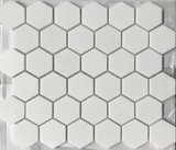 Thassos White Marble Honed 2" Hexagon Mosaic Tile