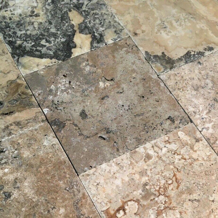 12 X 12 Antico Onyx Travertine Tumbled Field Tile-Travertine Mosaic-American Tile Depot