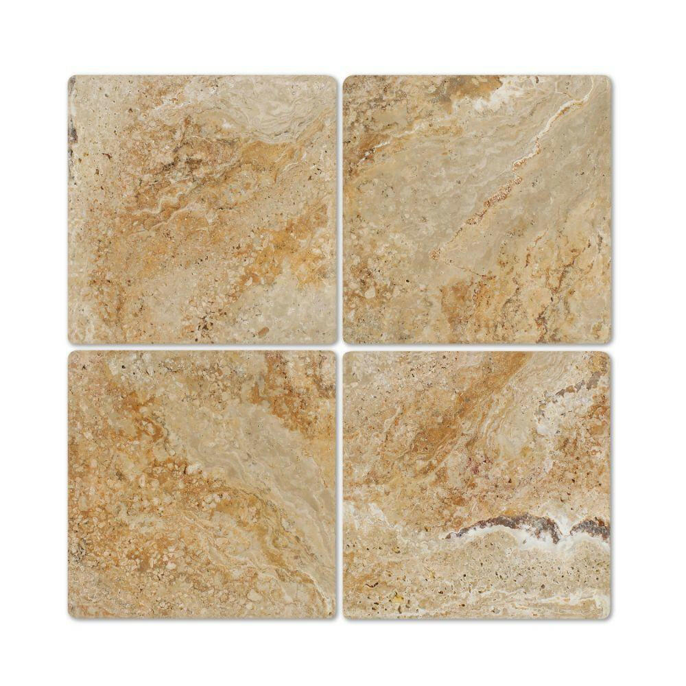 12 X 12 Valencia Travertine Tumbled Field Tile-Travertine Tile-American Tile Depot