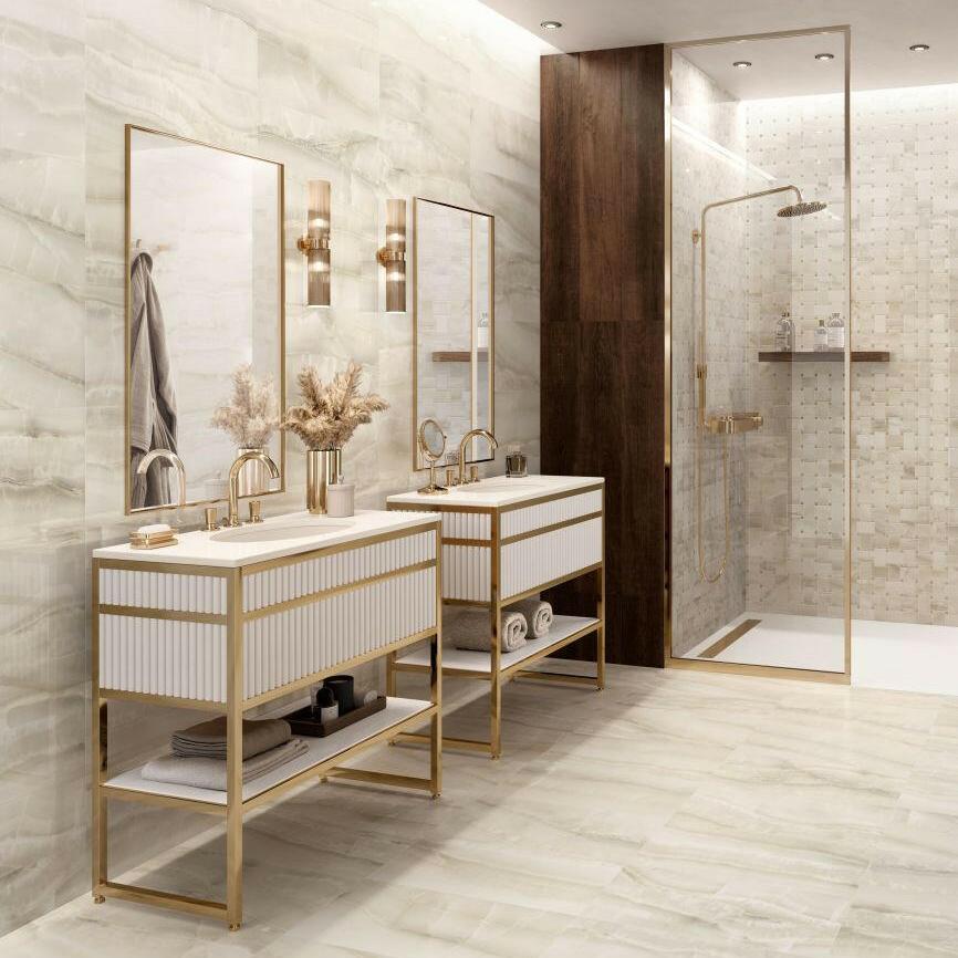 12 X 24 Akoya Ivory Matte Onyx Look Porcelain Tile-PORCELAIN-Large Format-American Tile Depot