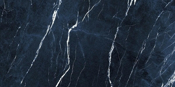 12 X 24 Antique Dark Blue Polished Marble Look Porcelain Tile-PORCELAIN-Large Format-American Tile Depot