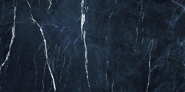 12 X 24 Antique Dark Blue Polished Marble Look Porcelain Tile-PORCELAIN-Large Format-American Tile Depot