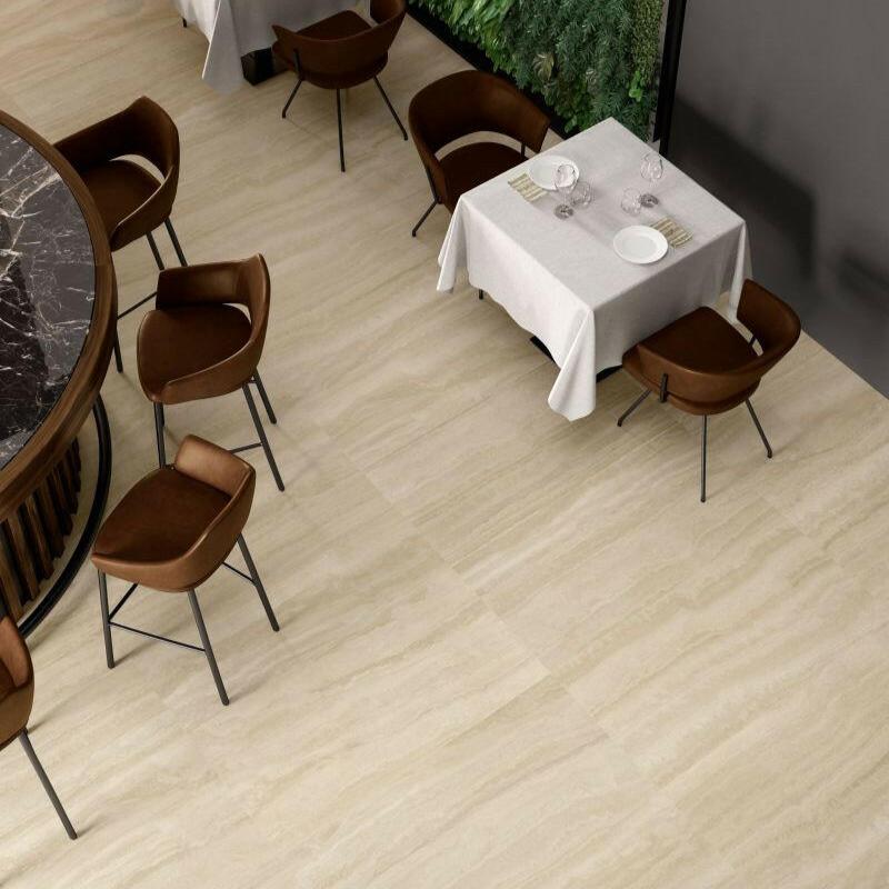 12 X 24 Appia Vein Cut Beige Polished Travertine Look Porcelain Tile-PORCELAIN-Large Format-American Tile Depot