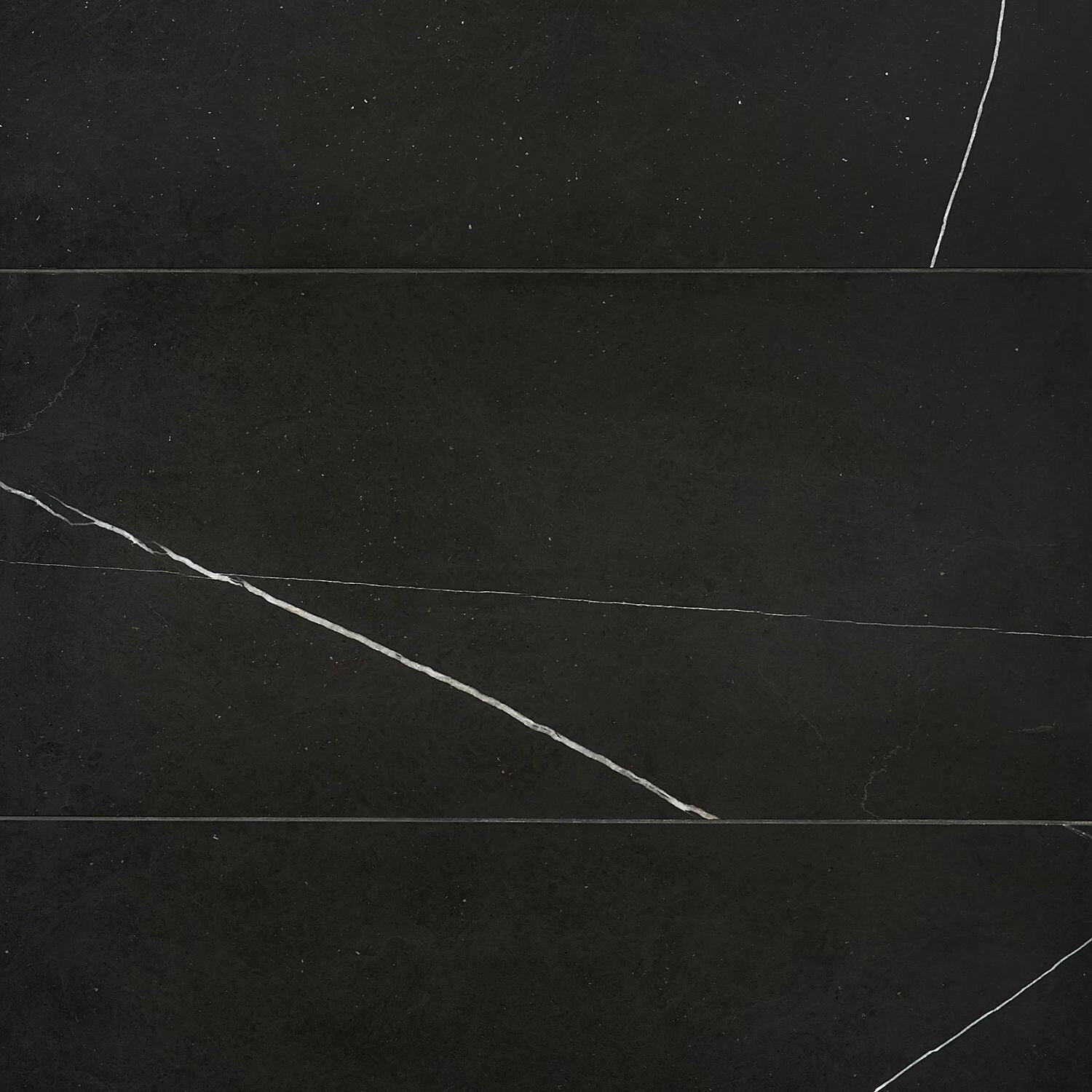 12 X 24 Black Marquina Marble Polished Tile-Marble Tile - Large Formate-American Tile Depot