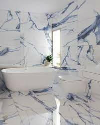 12 X 24 Calacatta Blue Polished Marble Look Porcelain Tile-PORCELAIN-Large Format-American Tile Depot