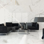 12 X 24 Classici Statuario Glossy Marble Look Porcelain Tile-PORCELAIN-Large Format-American Tile Depot