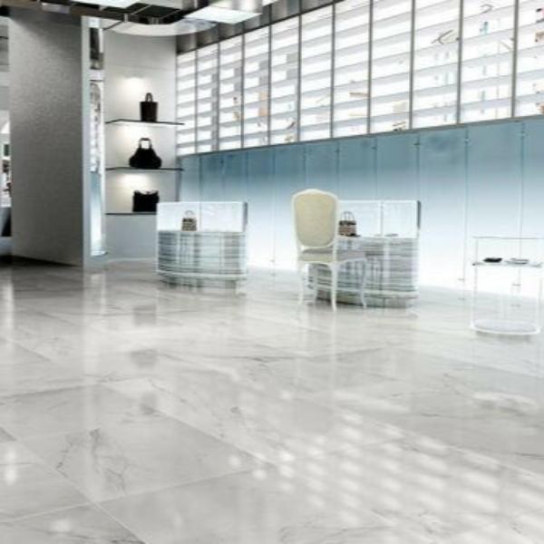 12 X 24 EC Snow Polished Marble Look Porcelain Tile-PORCELAIN-Large Format-American Tile Depot