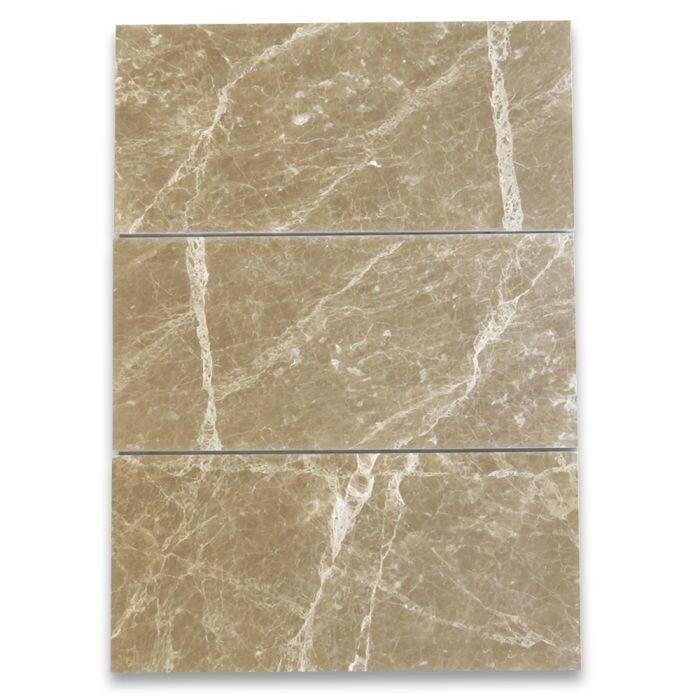 12 X 24 Emperador Light Marble Polished Tile-Marble Tile - Large Formate-American Tile Depot