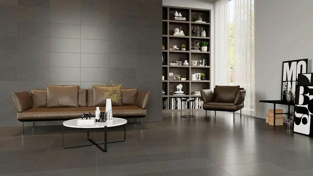 12 X 24 Harley Lux Graphite Semi-Polished Porcelain Tile-Porcelain Tile Large Formate-American Tile Depot