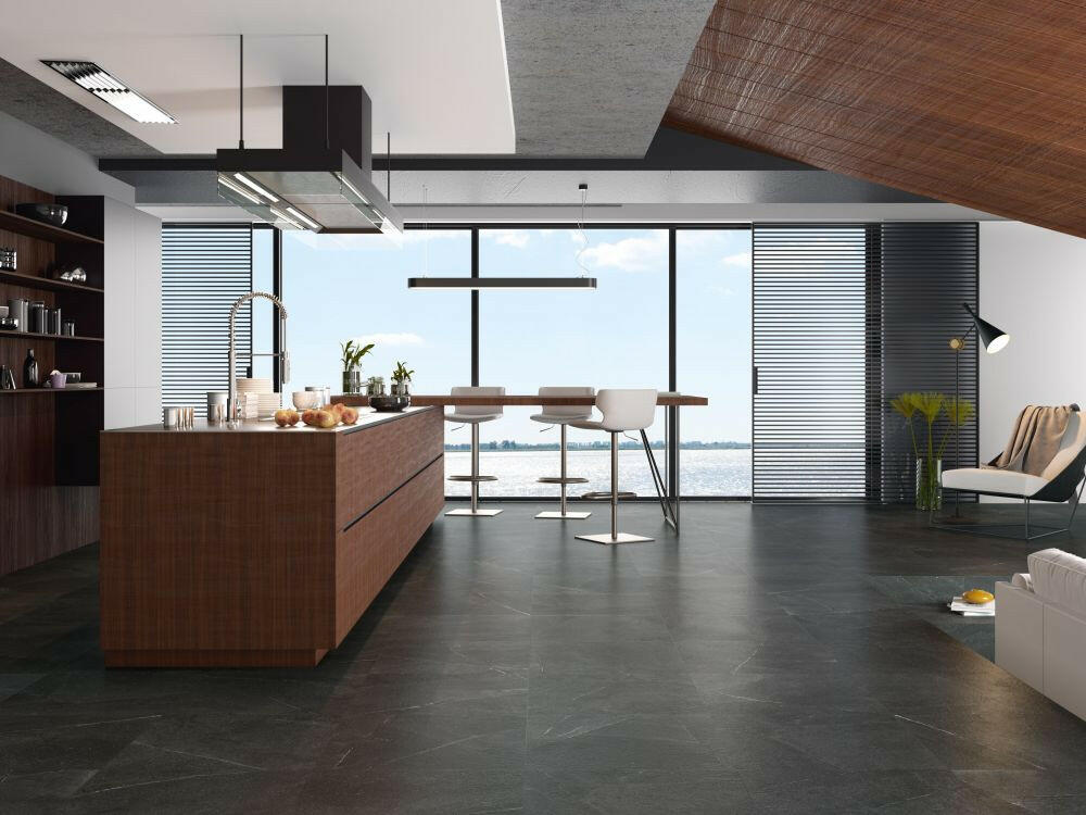 12 X 24 Madison Grafito Matte Limestone Look Porcelain Tile-PORCELAIN-Large Format-American Tile Depot