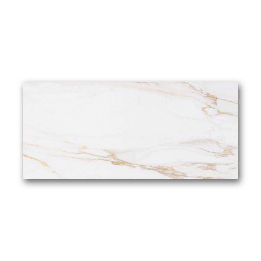 12x24 Montblanc Gold Polished Marble Look Porcelain Tile