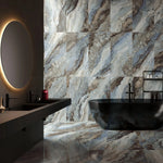 12 X 24 Mystic Ocean Polished Onyx Look Porcelain Tile-PORCELAIN-Large Format-American Tile Depot