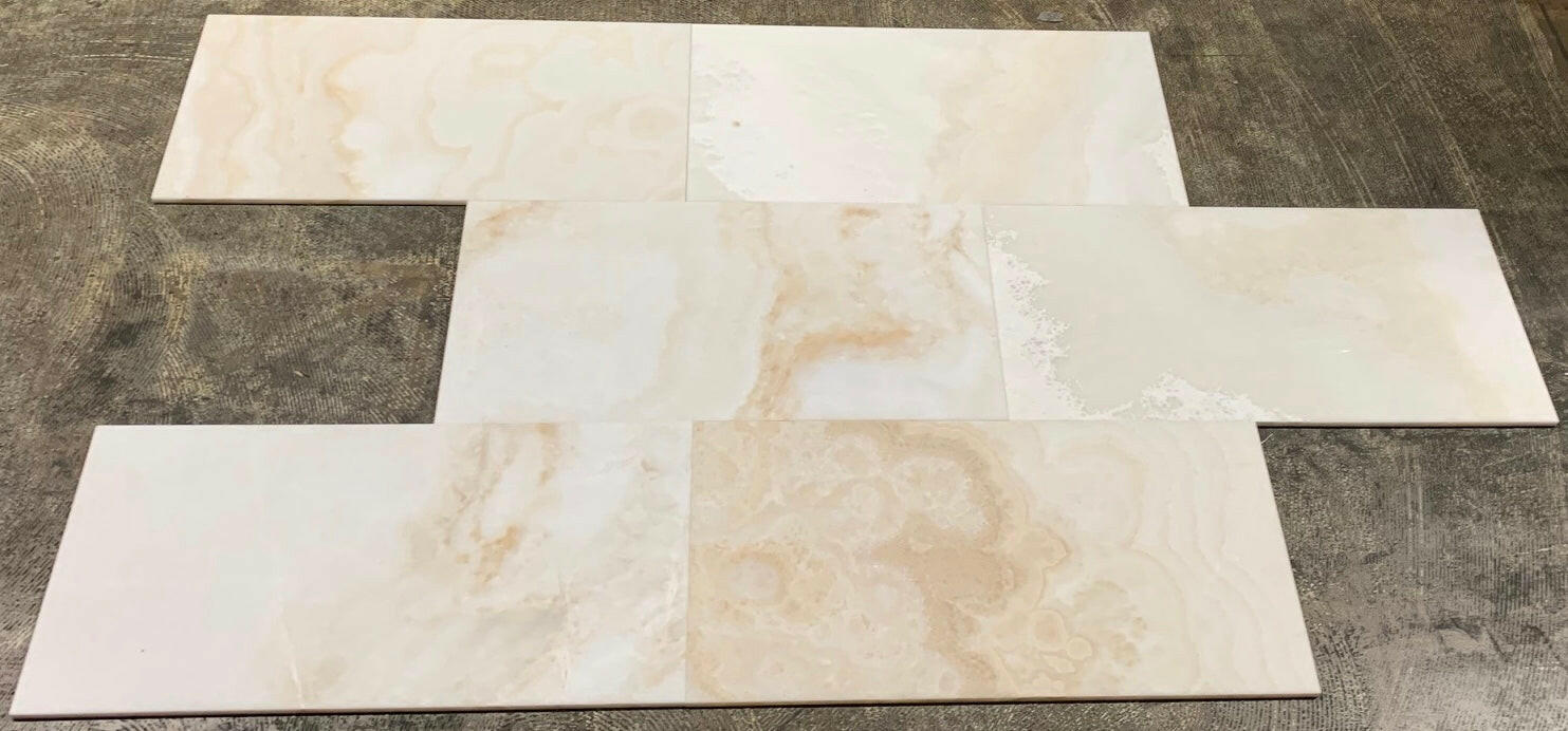 12 X 24 Premium White Onyx CROSS-CUT Polished Field Tile-Onyx Tile - Large Formate-American Tile Depot