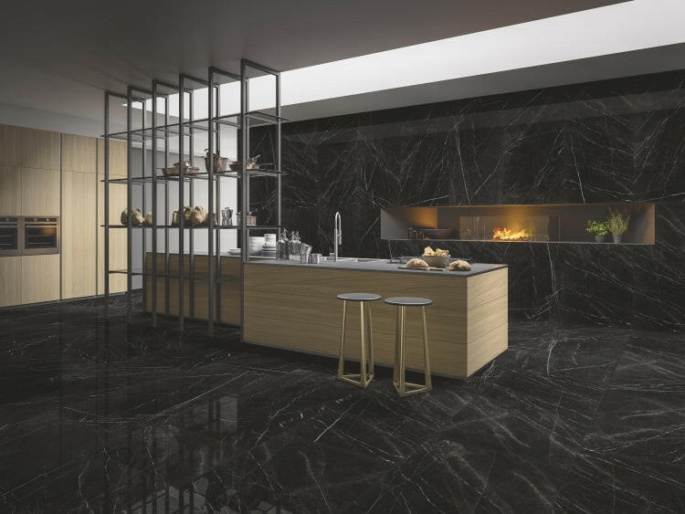 12 X 24 Prestigio Marquinia Lucido Polished Marble Look Porcelain Tile-PORCELAIN-Large Format-American Tile Depot