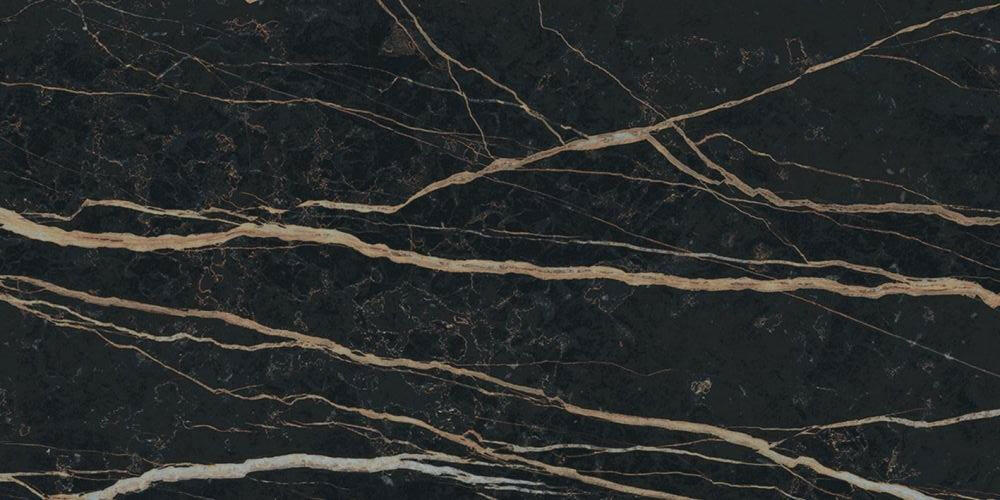 12 X 24 Prexious Thunder Night Glossy Marble Look Porcelain Tile-PORCELAIN-Large Format-American Tile Depot