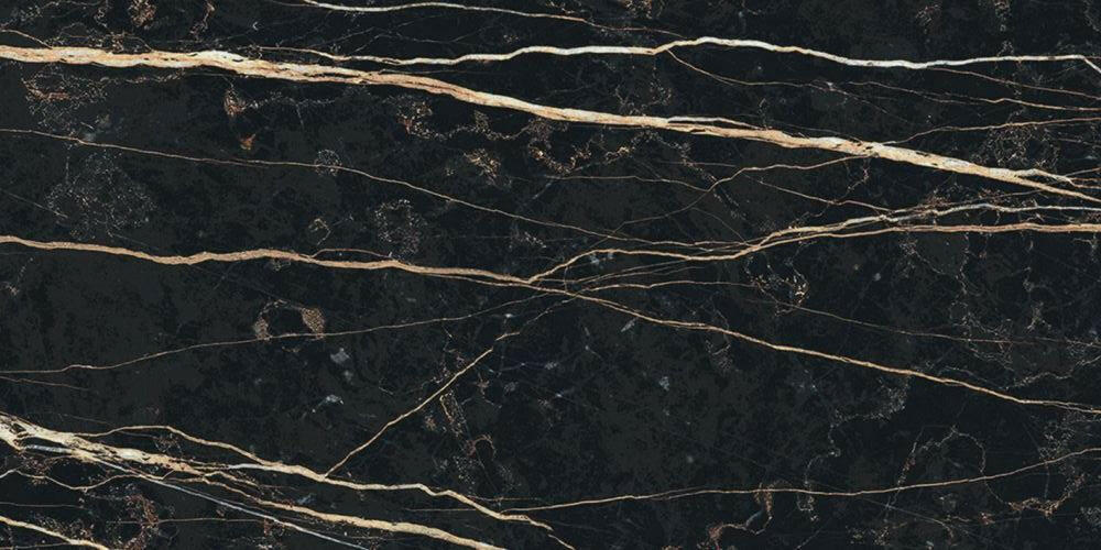 12 X 24 Prexious Thunder Night Glossy Marble Look Porcelain Tile-PORCELAIN-Large Format-American Tile Depot