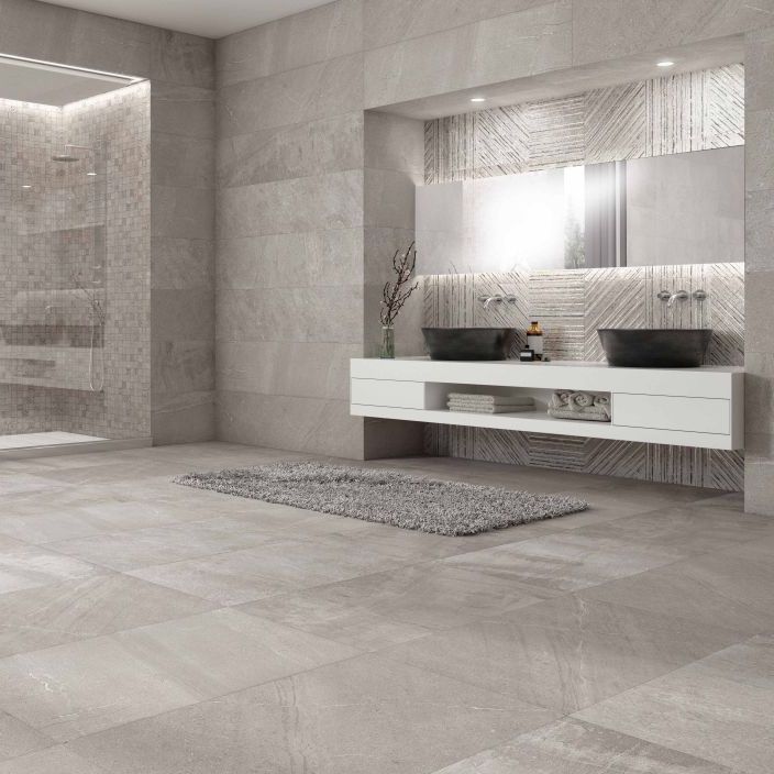 12 X 24 Sunstone Grey Pressed Stone Look Matte Porcelain Tile-PORCELAIN-Large Format-American Tile Depot