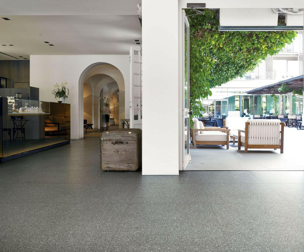 12 X 24 Veneziane Santa Croce Luc Glossy Terrazzo Look Porcelain Tile-PORCELAIN-Large Format-American Tile Depot