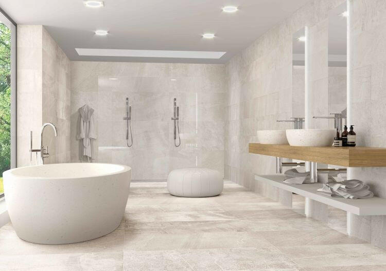 12 X 25 Sunstone Ice Lappato Stone Look Polished Porcelain Tile-PORCELAIN-Large Format-American Tile Depot