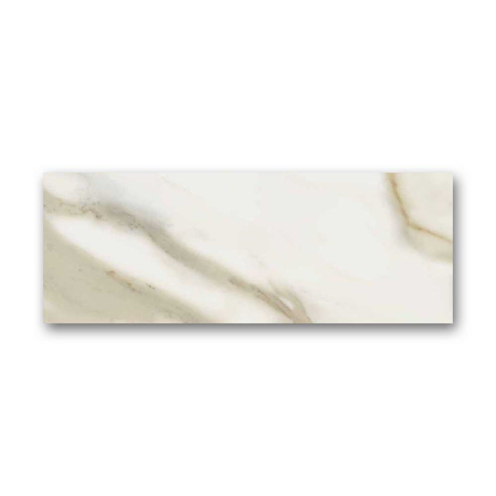 12x36 Calacatta Glossy Marble Look Porcelain Wall Tile