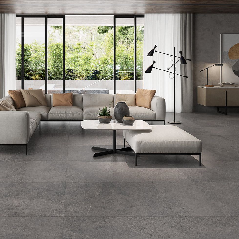 12 X 36 Mixit Gris Matte Travertine Look Porcelain Wall Tile-PORCELAIN-Large Format-American Tile Depot