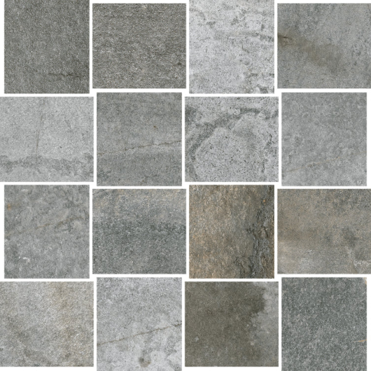 12 X 12 HCL Climb Gray Mosaico Matte Travertine Look Porcelain Tile-Porcelain Mosaic-American Tile Depot