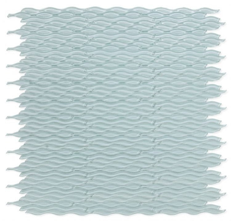 Aqua Turquoise Glossy Wave Glass Mosaic Tile-Glass Mosaic-American Tile Depot