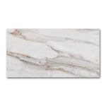 12x24 Calacatta Gold Prima Marble Look Glossy Porcelain Tile-Porcelain Tile Large Formate-American Tile Depot