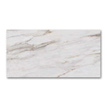 12x24 Calacatta Gold Prima Marble Look Glossy Porcelain Tile-Porcelain Tile Large Formate-American Tile Depot