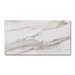 12x24 Calacatta Gold Prima Marble Look Glossy Porcelain Tile-Porcelain Tile Large Formate-American Tile Depot