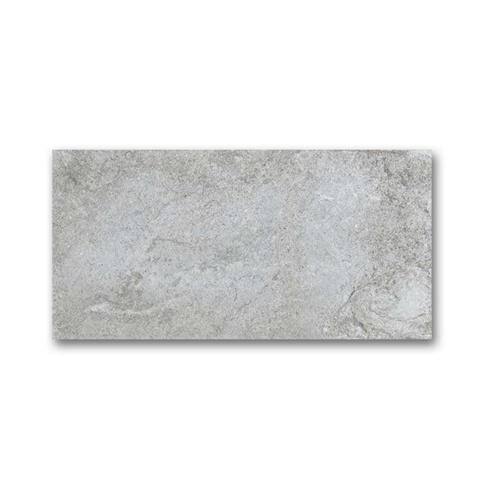 12x24 Chamonix Gray Matte Limestone Look Porcelain Tile