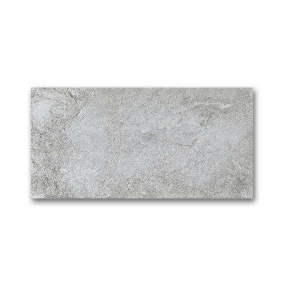 12x24 Chamonix Gray Matte Limestone Look Porcelain Tile-American Tile Depot